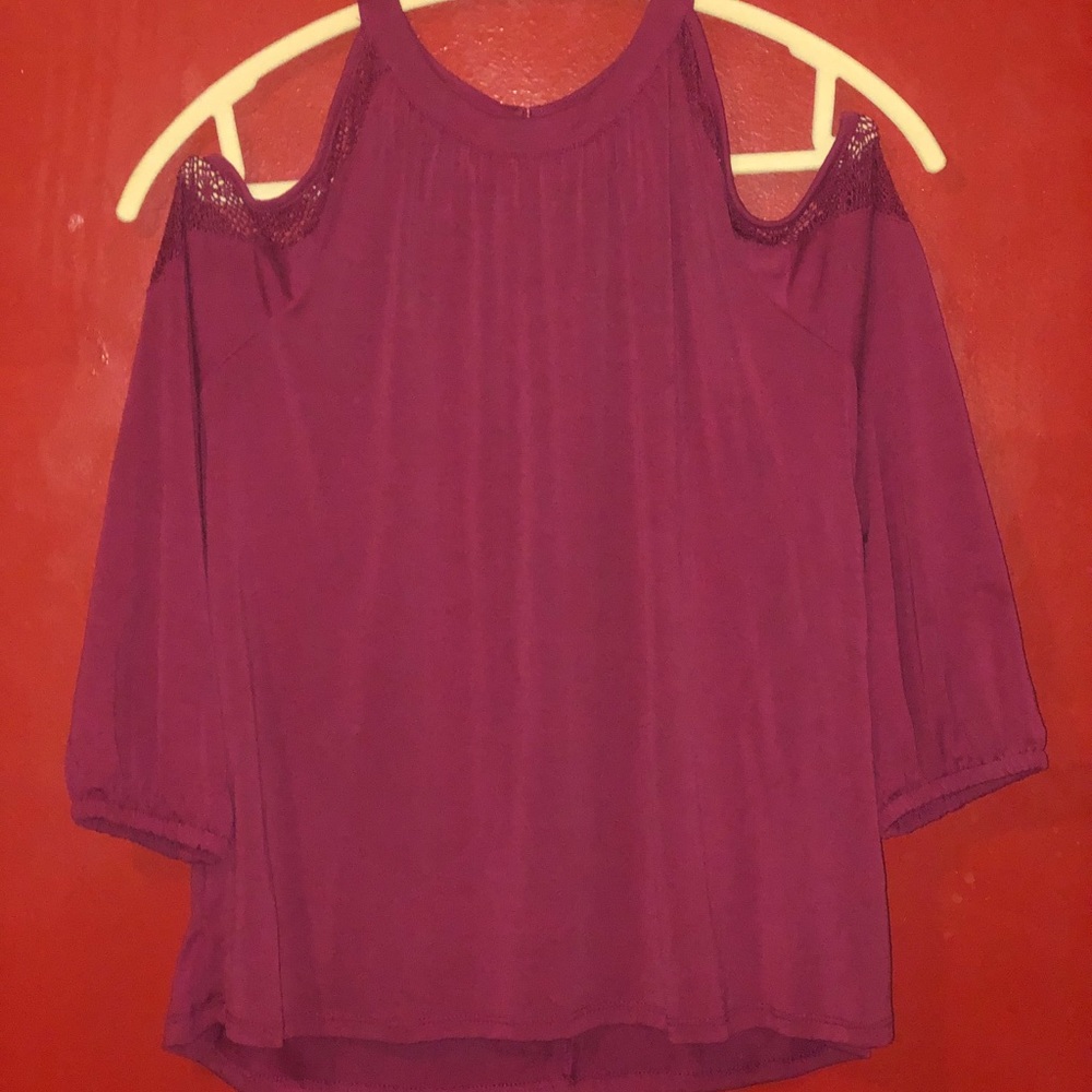 Maroon/Blush blouse